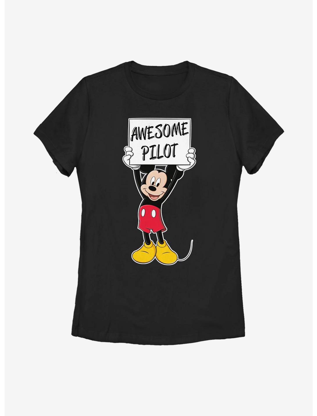Disney Mickey Mouse Mickey Awesome Pilot Womens T-Shirt, BLACK, hi-res