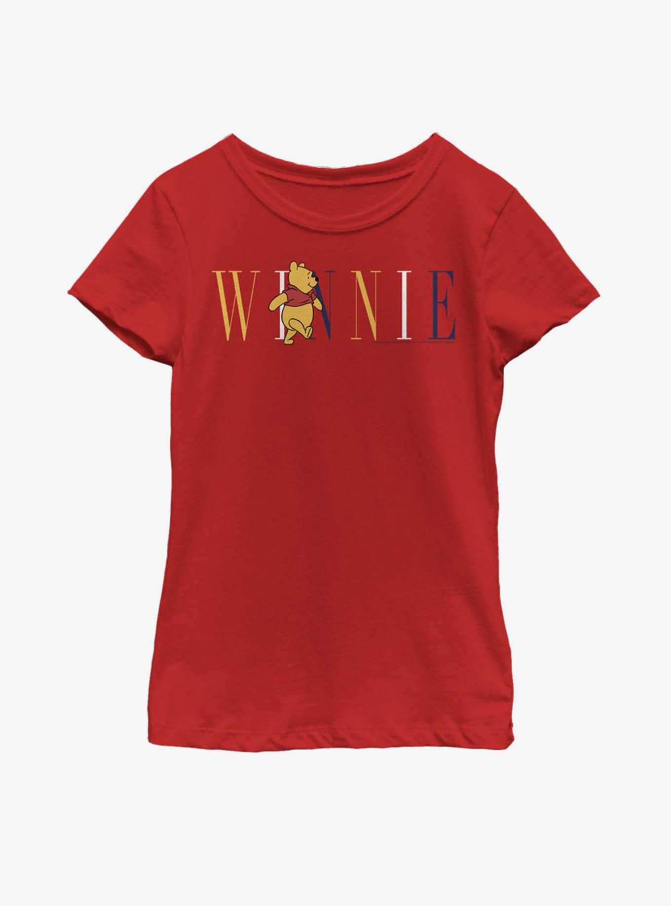 Disney Winnie The Pooh Winnie Script Youth Girls T-Shirt, , hi-res