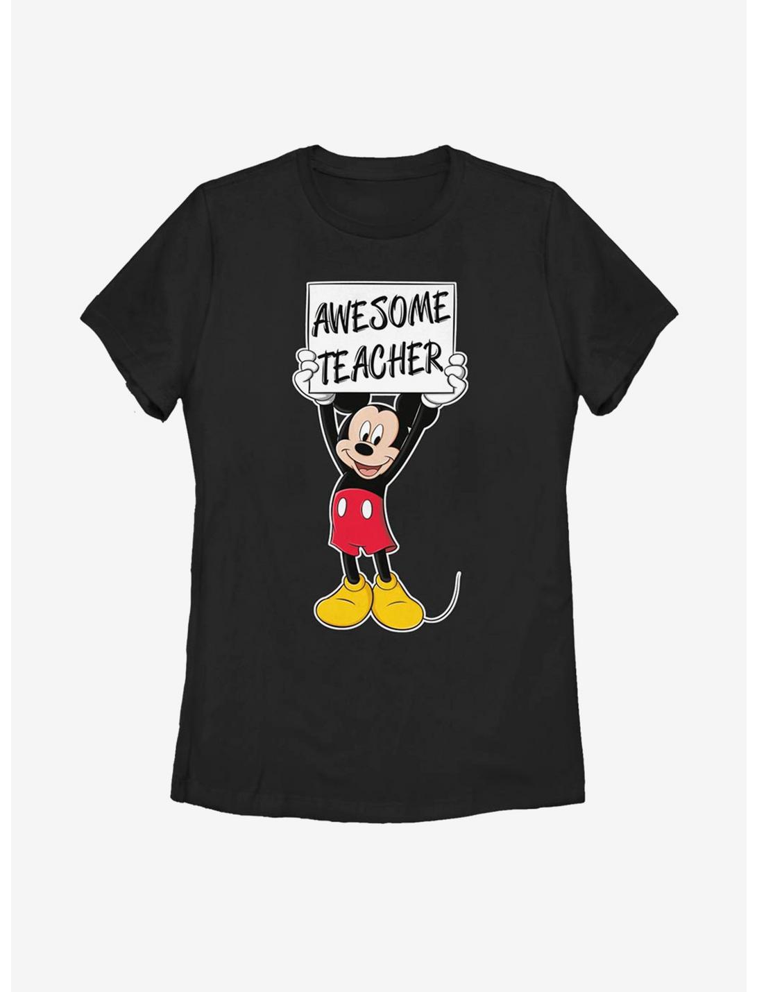 Disney Mickey Mouse Mickey Awesome Teacher Womens T-Shirt, BLACK, hi-res