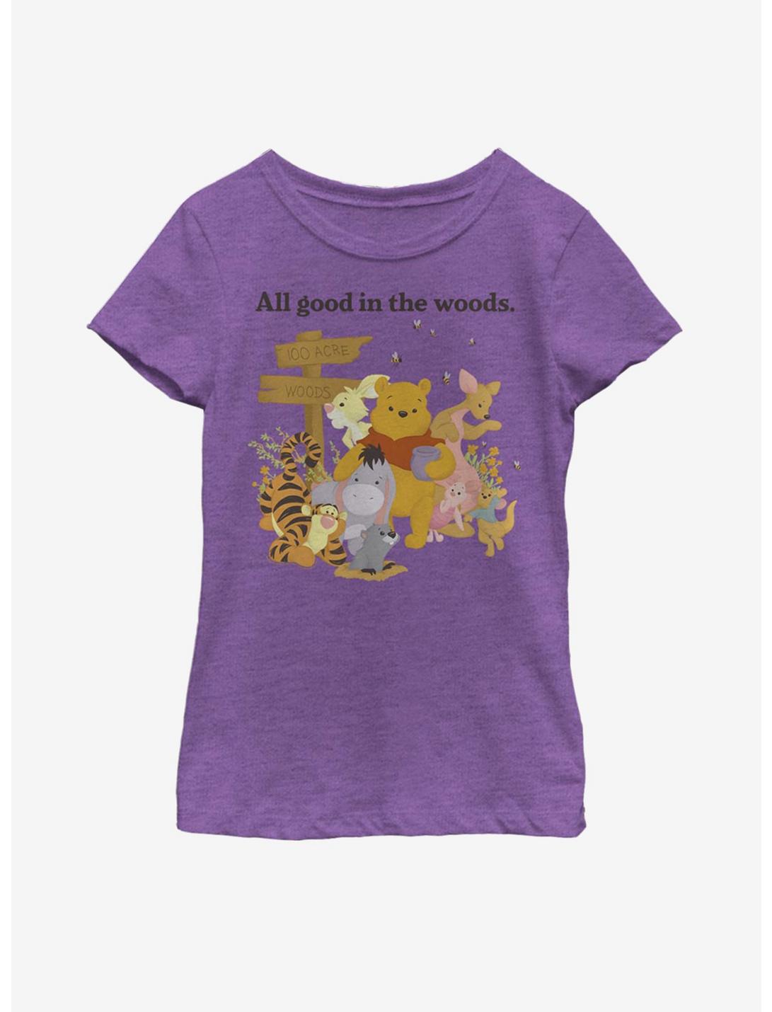 Disney Winnie The Pooh In The Woods Youth Girls T-Shirt, PURPLE BERRY, hi-res