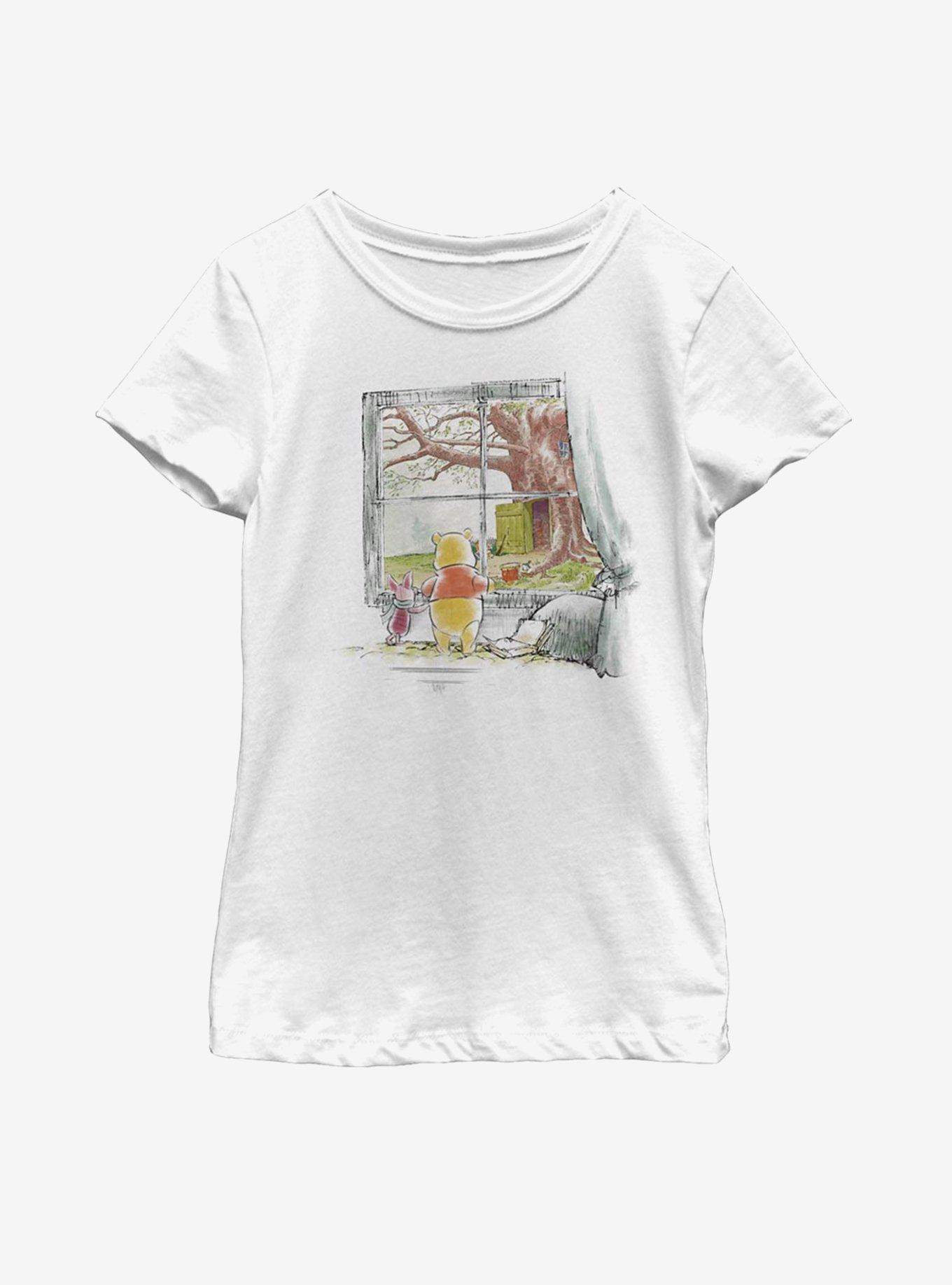 Disney Winnie The Pooh Winnie Window Youth Girls T-Shirt, , hi-res