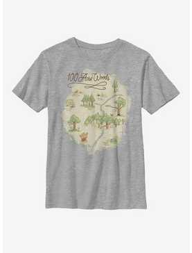 Disney Winnie The Pooh 100 Acre Woods Map Youth T-Shirt, , hi-res