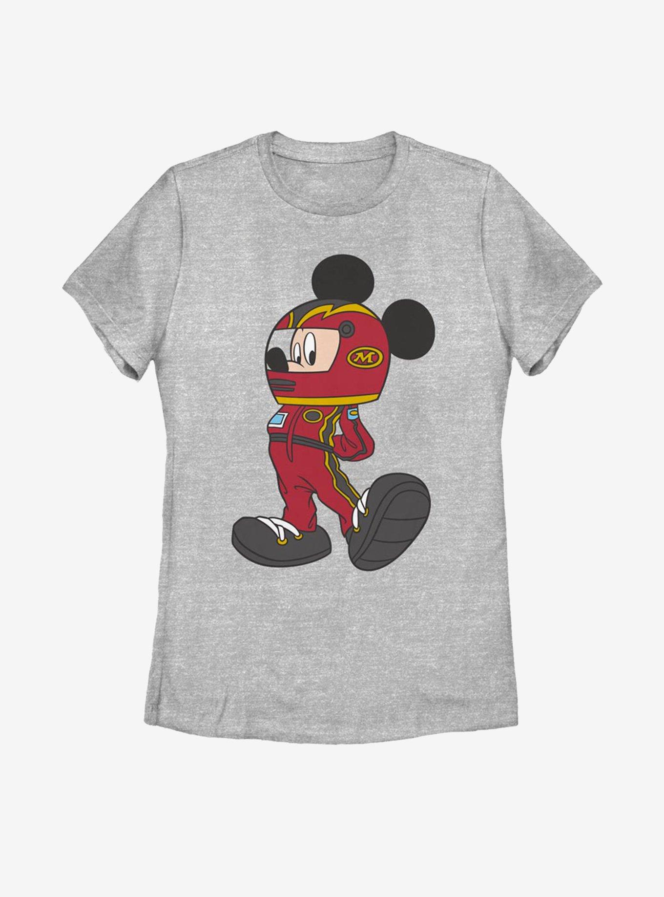 Disney Mickey Mouse Racecar Driver Womens T-Shirt, ATH HTR, hi-res