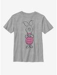 Disney Winnie The Pooh Basic Sketch Piglet Youth T-Shirt, ATH HTR, hi-res