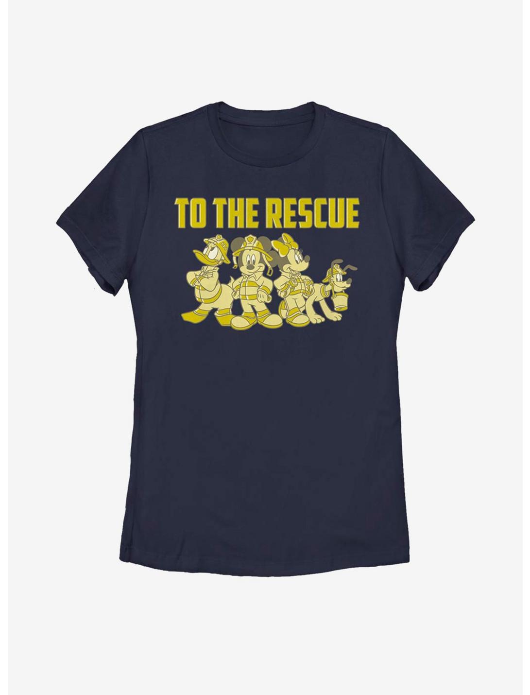 Disney Mickey Mouse Thank You Firefighters Womens T-Shirt, NAVY, hi-res