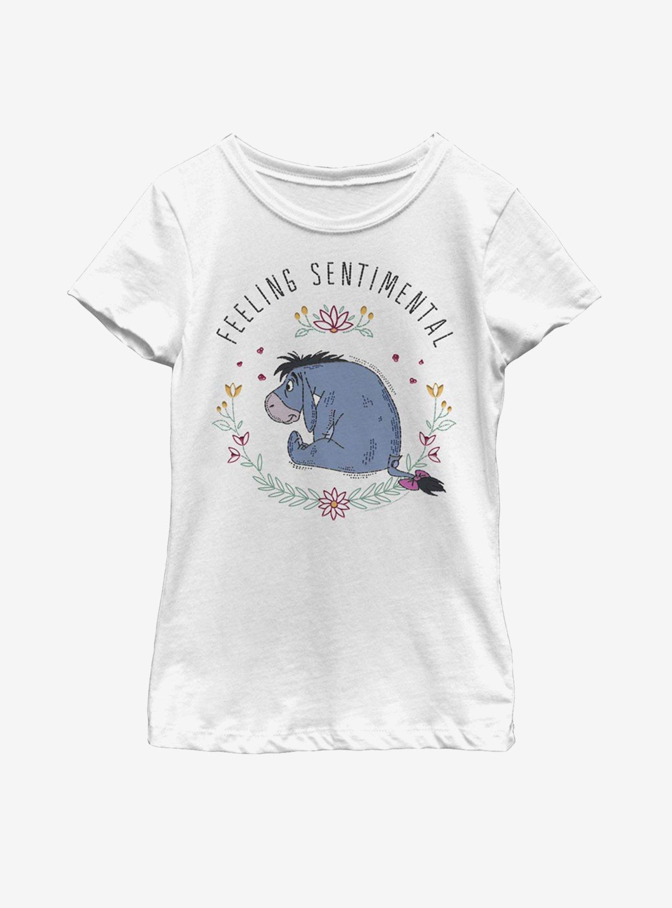 Disney Winnie The Pooh Eeyore Flowers Youth T-Shirt, , hi-res