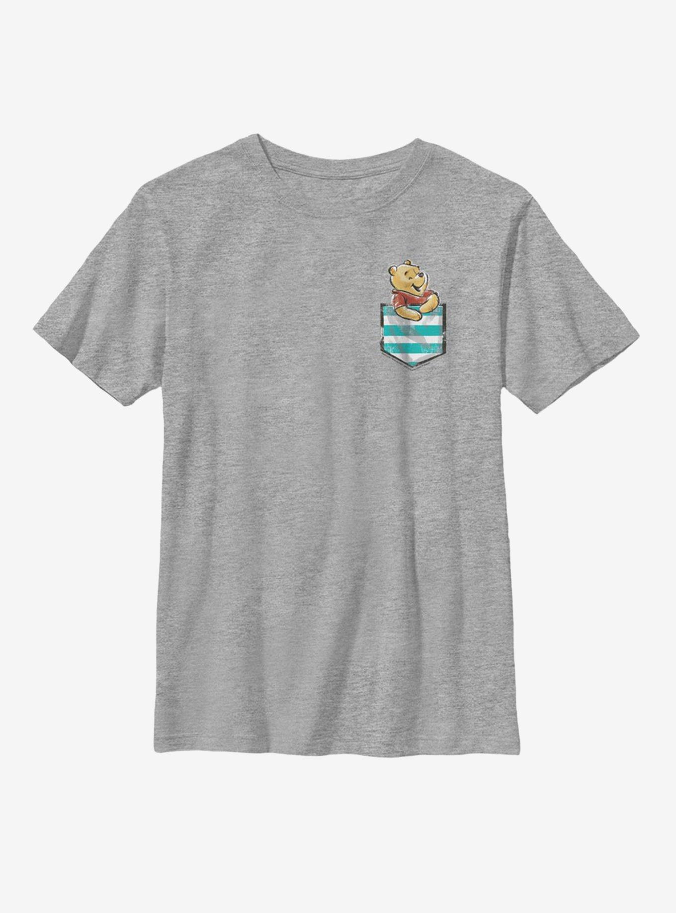 Disney Winnie The Pooh Faux Pocket Winnie Youth T-Shirt, , hi-res