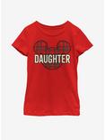 Disney Mickey Mouse Daughter Holiday Patch Youth Girls T-Shirt, RED, hi-res
