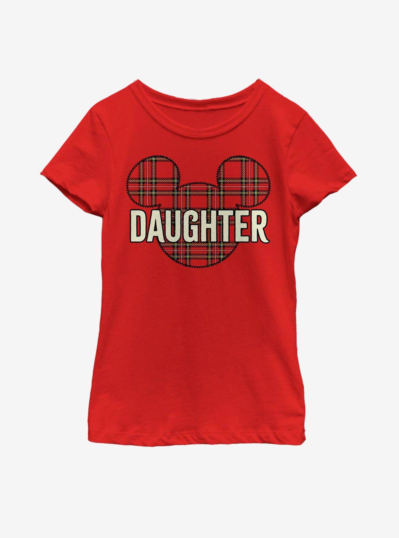 Disney Mickey Mouse Daughter Holiday Patch Youth Girls T-Shirt, , hi-res