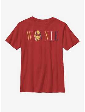 Disney Winnie The Pooh Winnie Script Youth T-Shirt, , hi-res