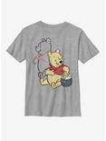 Disney Winnie The Pooh Line Art Youth T-Shirt, ATH HTR, hi-res