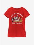 Disney Mickey Mouse Family Season Youth Girls T-Shirt, RED, hi-res