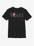 Disney Winnie The Pooh Tigger Script Youth T-Shirt, BLACK, hi-res