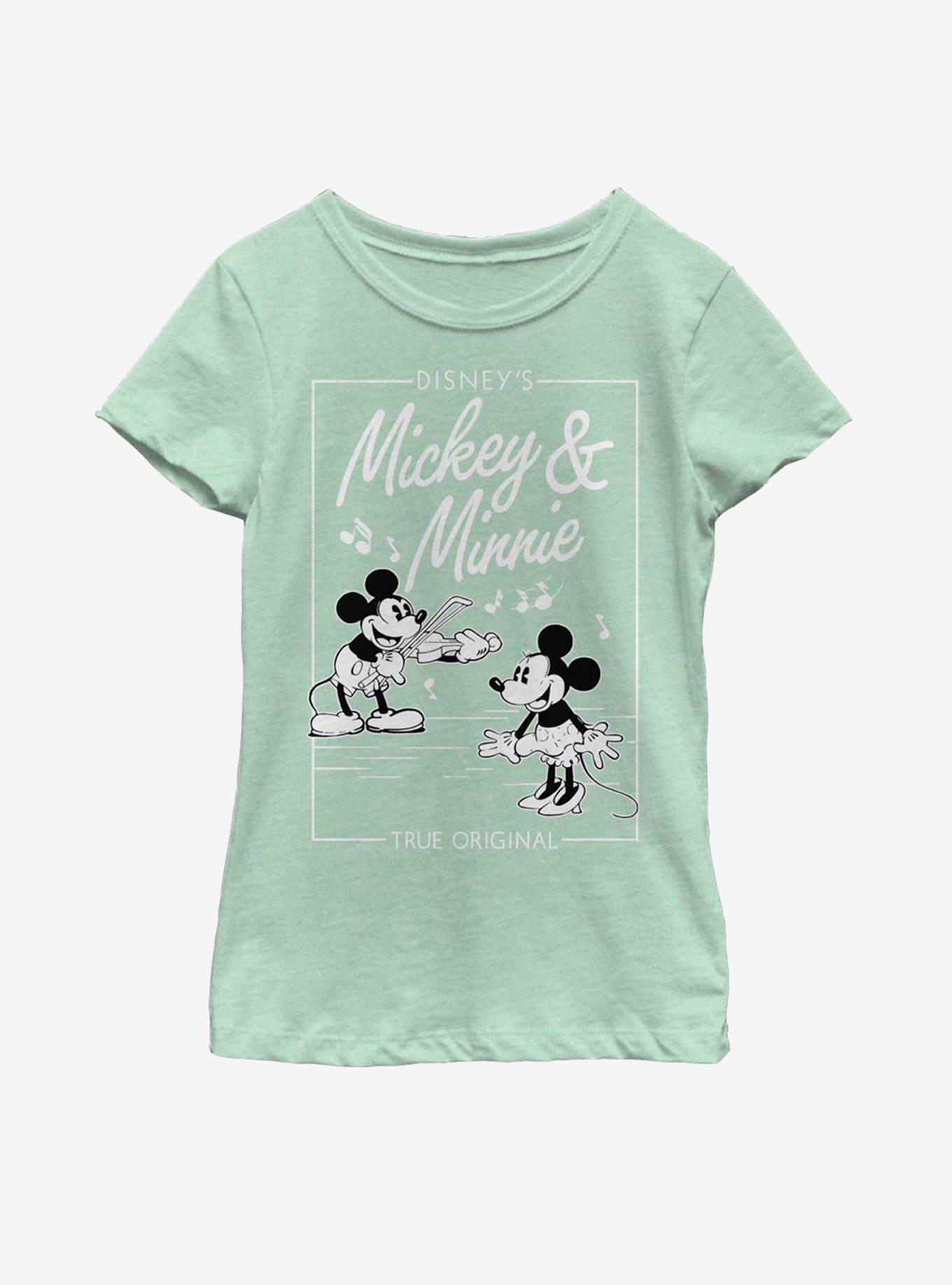 Disney Mickey Mouse Mickey Minnie Music Cover Youth Girls T-Shirt, , hi-res
