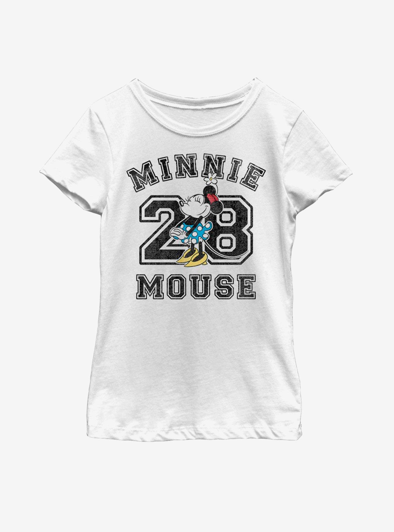 Disney Minnie Mouse Collegiate Youth Girls T-Shirt, , hi-res