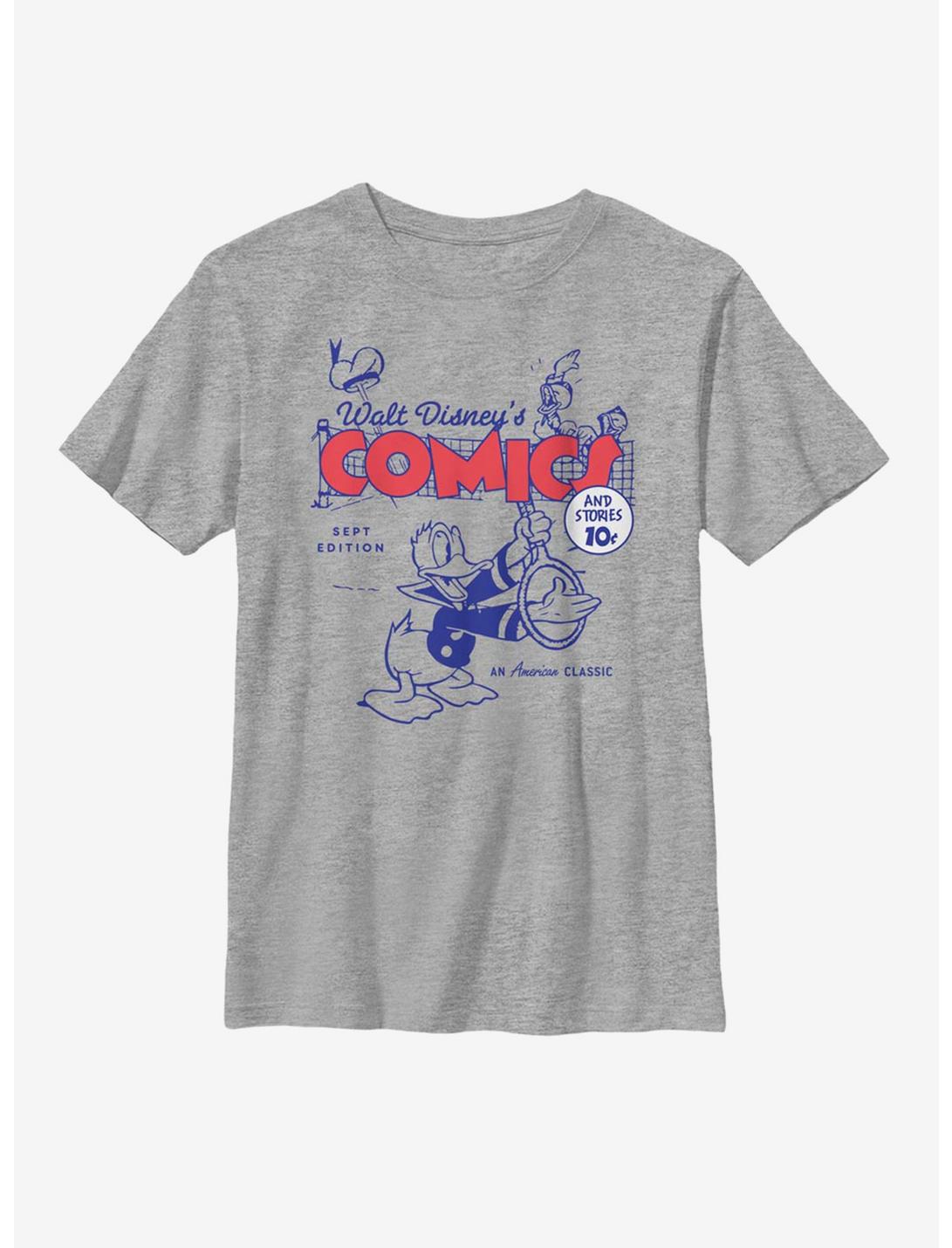 Disney Mickey Mouse Donalds Comic Cover Youth T-Shirt - GREY | BoxLunch