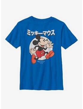 Disney Mickey Mouse Japanese Text Youth T-Shirt, , hi-res