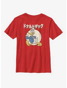 Disney Donald Duck Japanese Text Youth T-Shirt, , hi-res