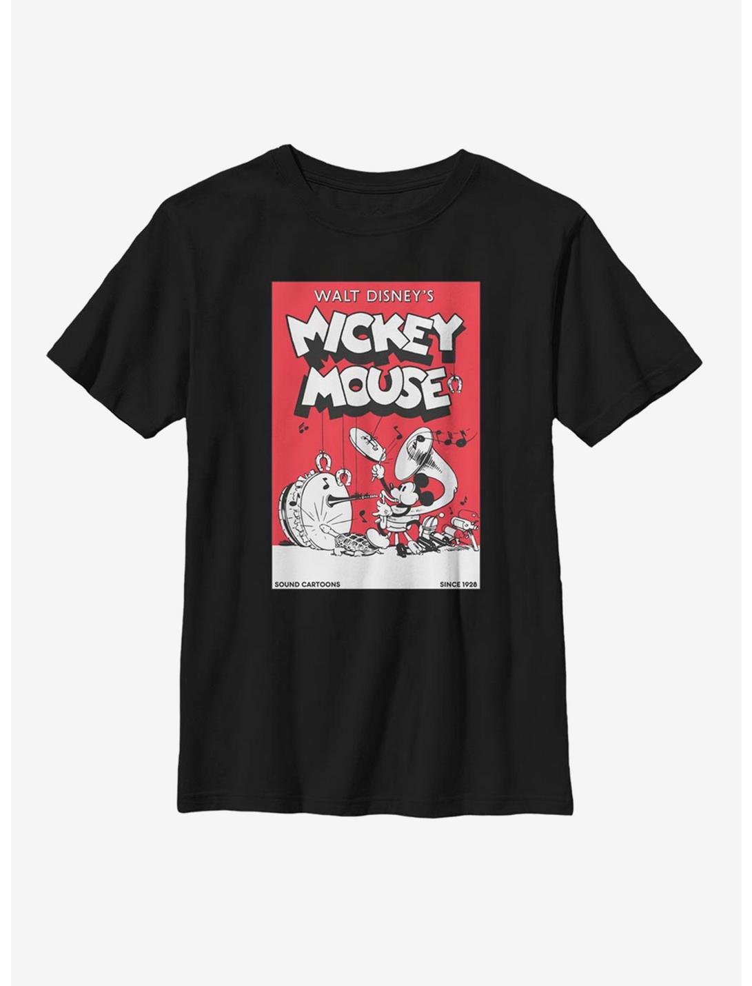 Disney Mickey Mouse Mickey Band Comic Youth T-Shirt, BLACK, hi-res