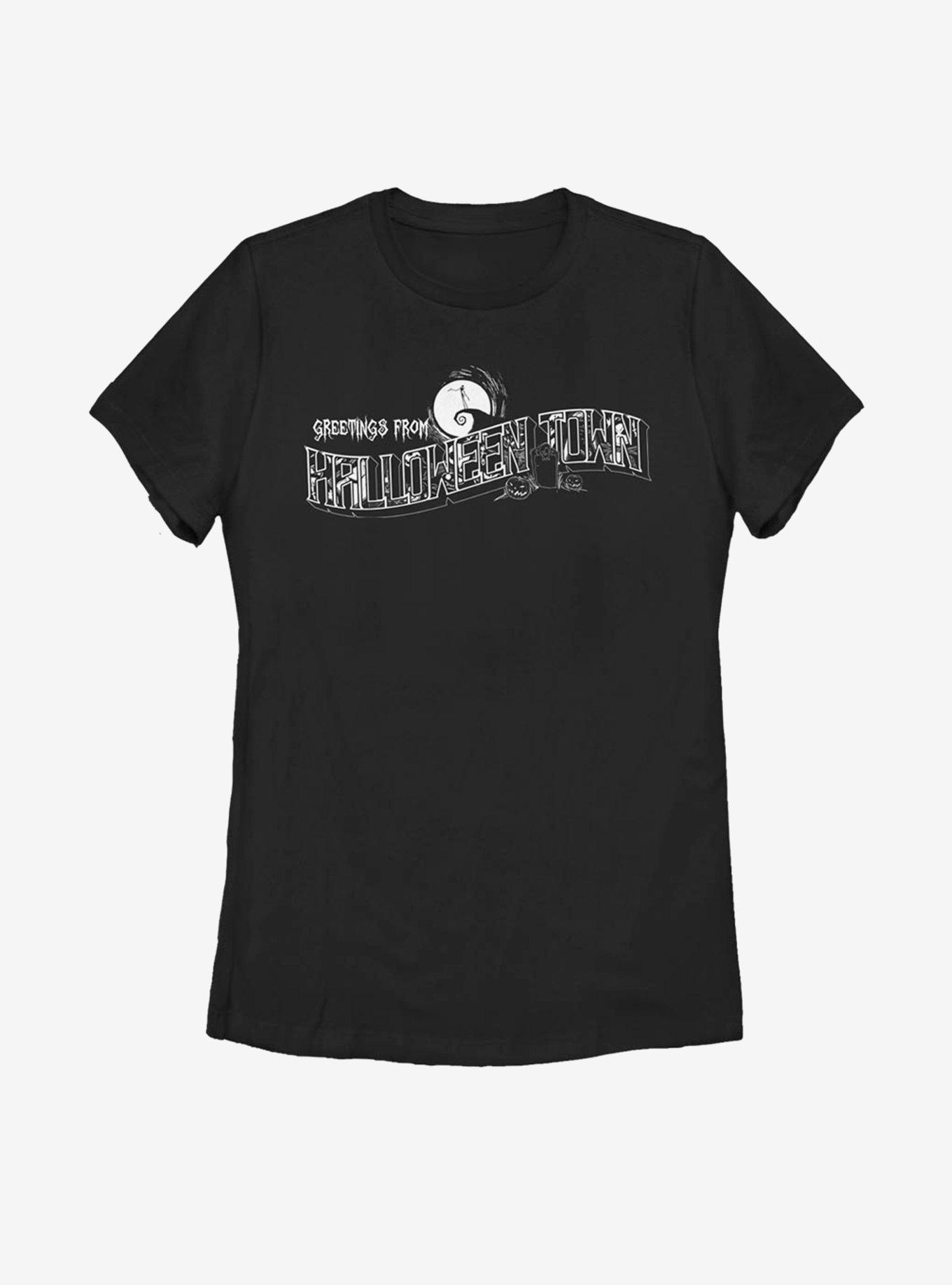 Disney The Nightmare Before Christmas Greetings Halloween Town Womens T-Shirt, , hi-res