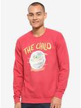 Star Wars The Mandalorian The Child Sketch Crewneck - BoxLunch Exclusive, HEATHER RED, hi-res