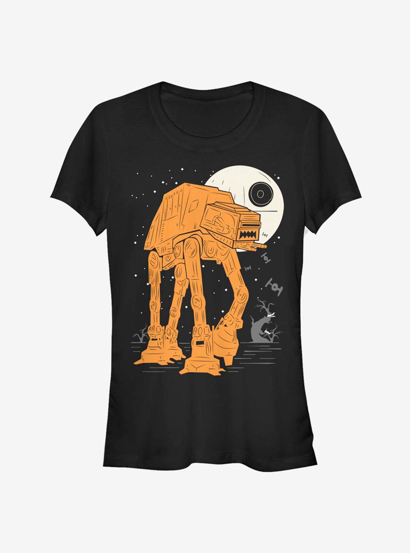 Star Wars AT-AT Walker Full Moon Girls T-Shirt, BLACK, hi-res
