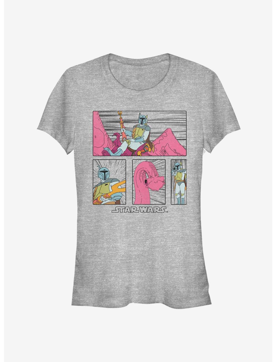 Star Wars Boba Mythosaur Panel Girls T-Shirt, ATH HTR, hi-res