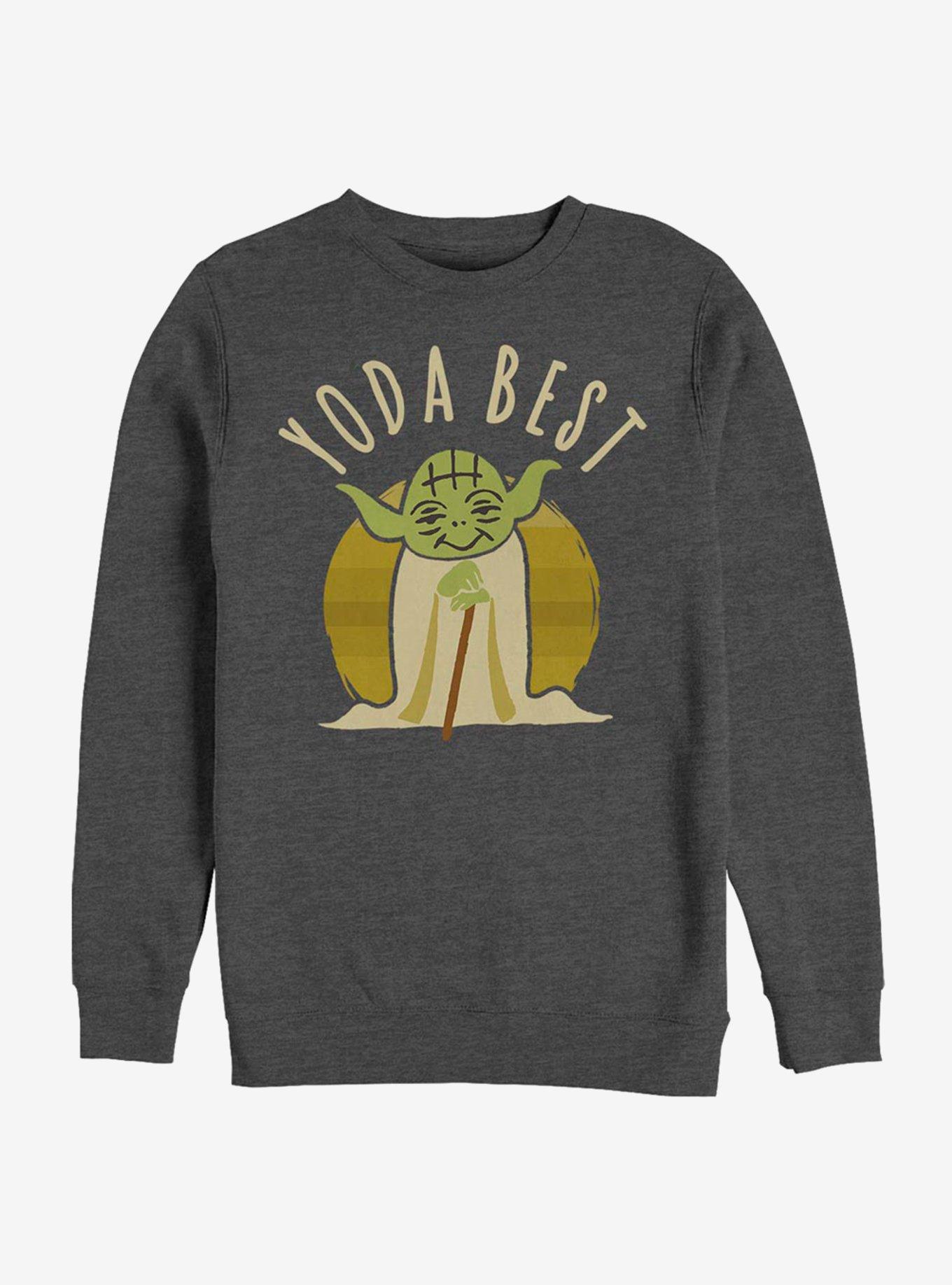 Star Wars Best Yoda Says Sweatshirt , CHAR HTR, hi-res