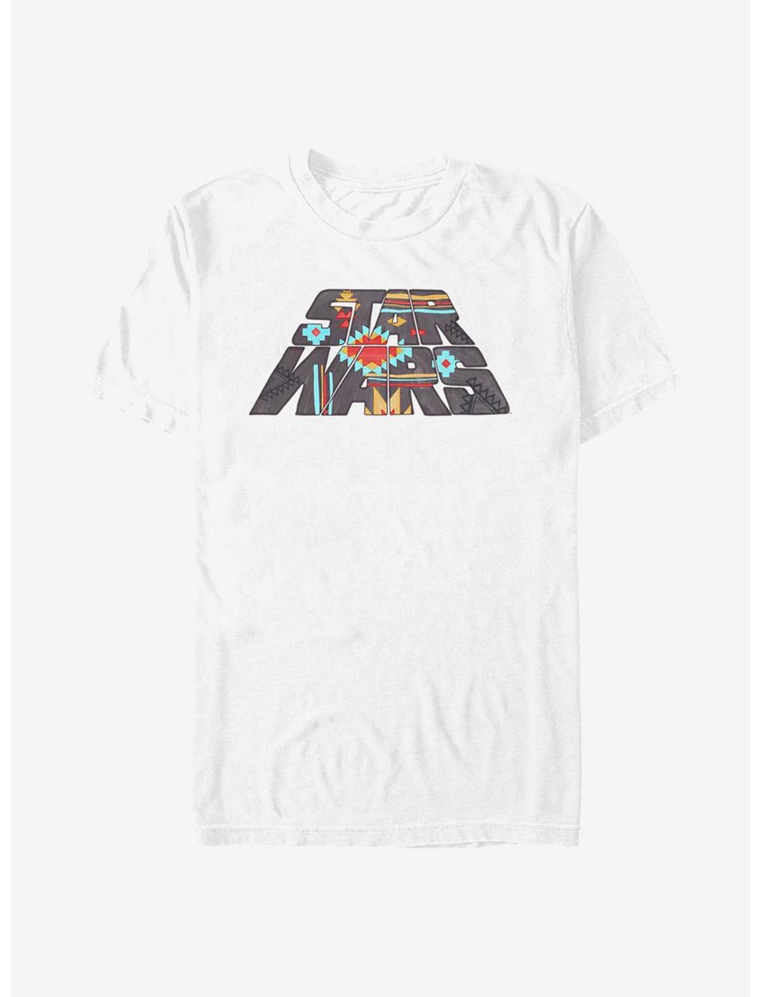 Star Wars Aztec Logo Doodle T-Shirt, WHITE, hi-res