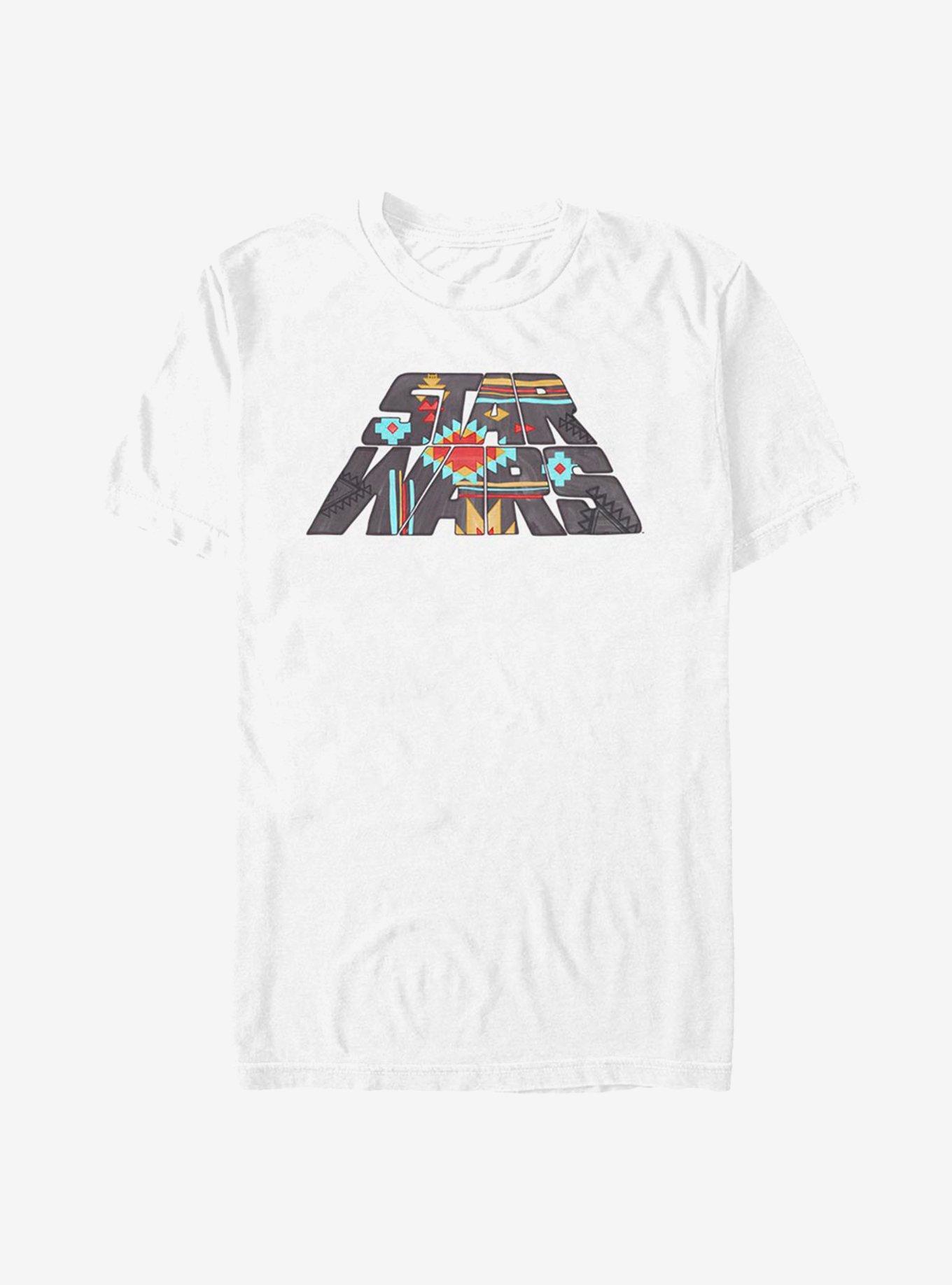 Star Wars Aztec Logo Doodle T-Shirt, WHITE, hi-res