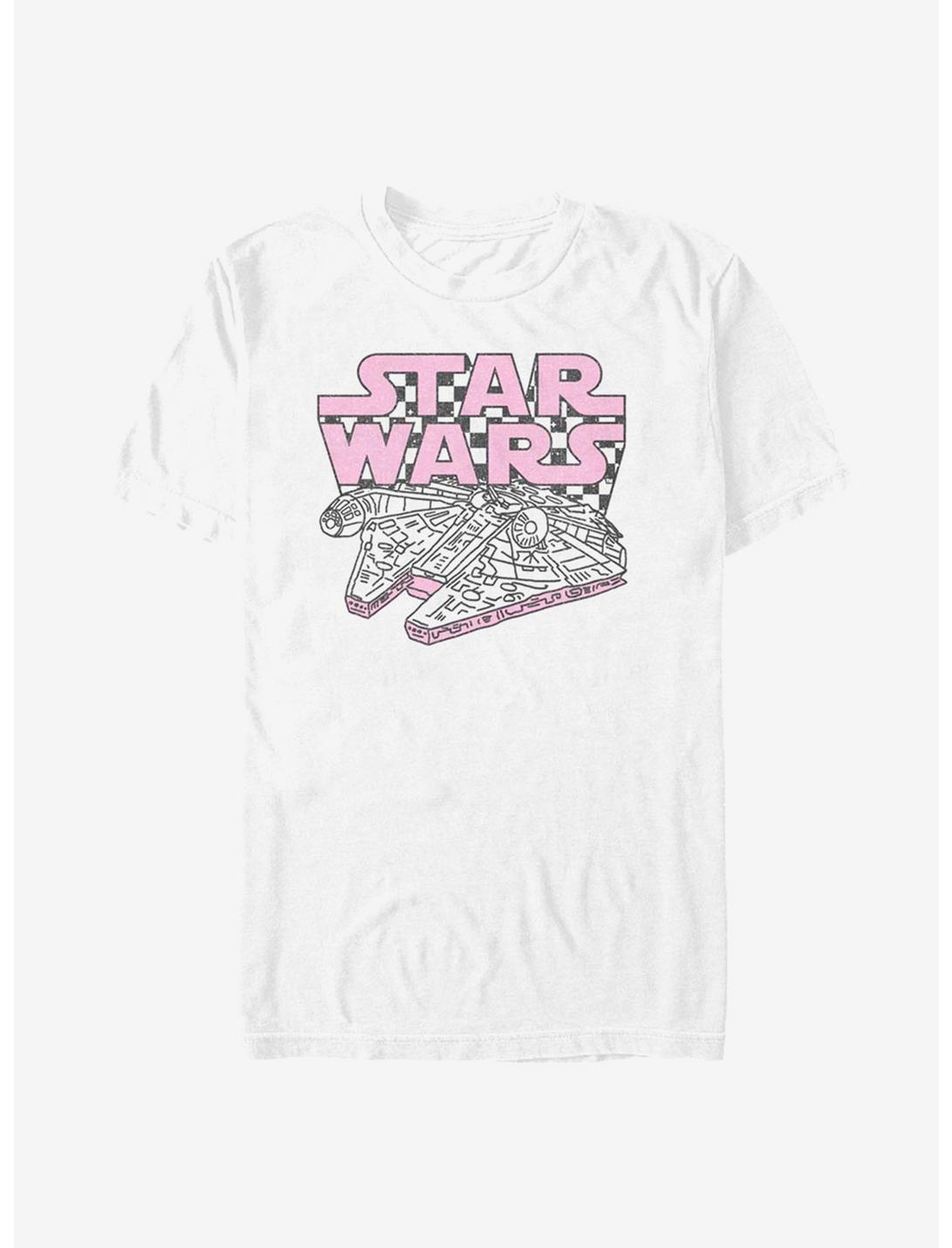 Star Wars Checker Falcon 2 T-Shirt, WHITE, hi-res
