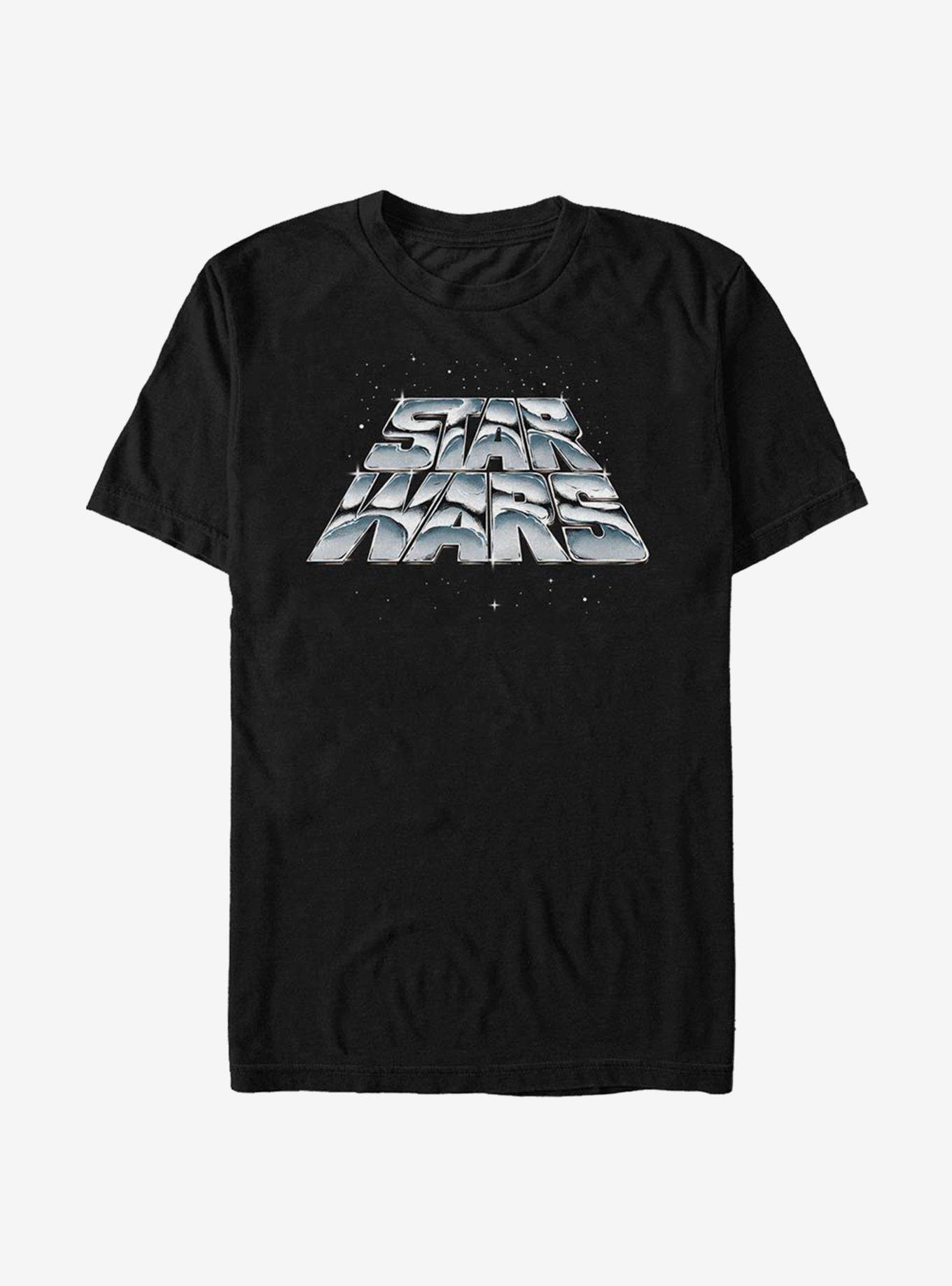 Star Wars Chrome Slant Logo T-Shirt, , hi-res