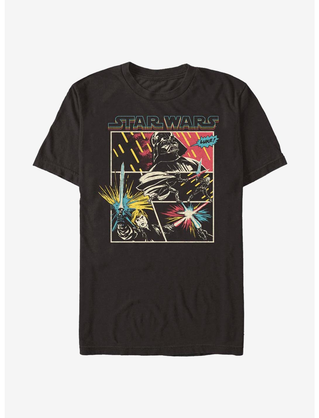 Star Wars Comic Fight T-Shirt, BLACK, hi-res