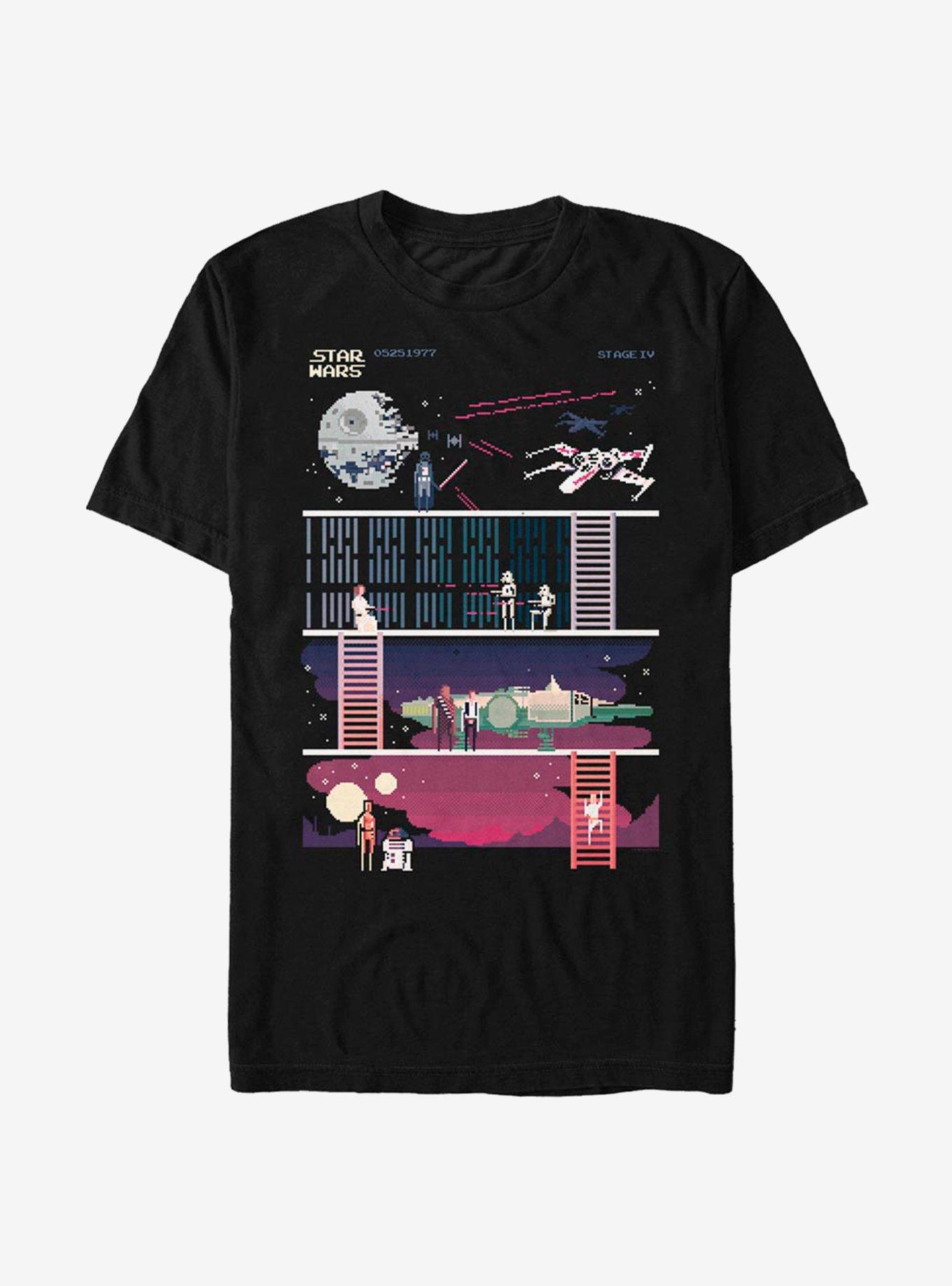 Star Wars Ep Iv Pixel T-Shirt, BLACK, hi-res