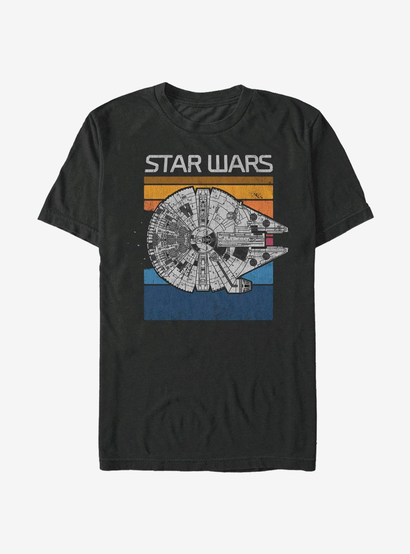 Star Wars Falcon Colors Four T-Shirt, BLACK, hi-res