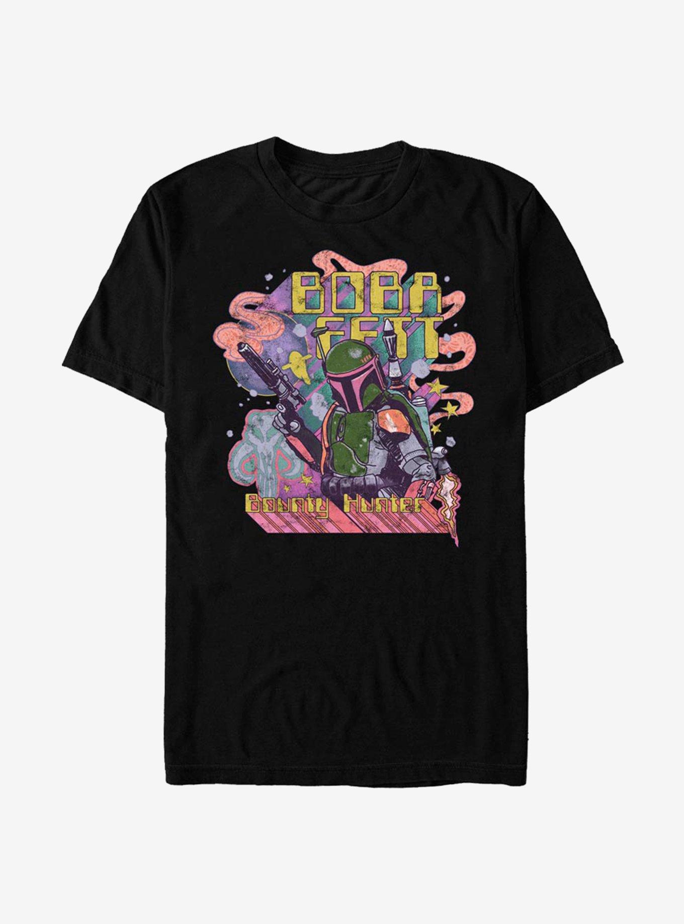 Star Wars Psychedelic Boba T-Shirt, BLACK, hi-res