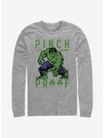 Marvel Hulk Green Pinch Long-Sleeve T-Shirt, ATH HTR, hi-res