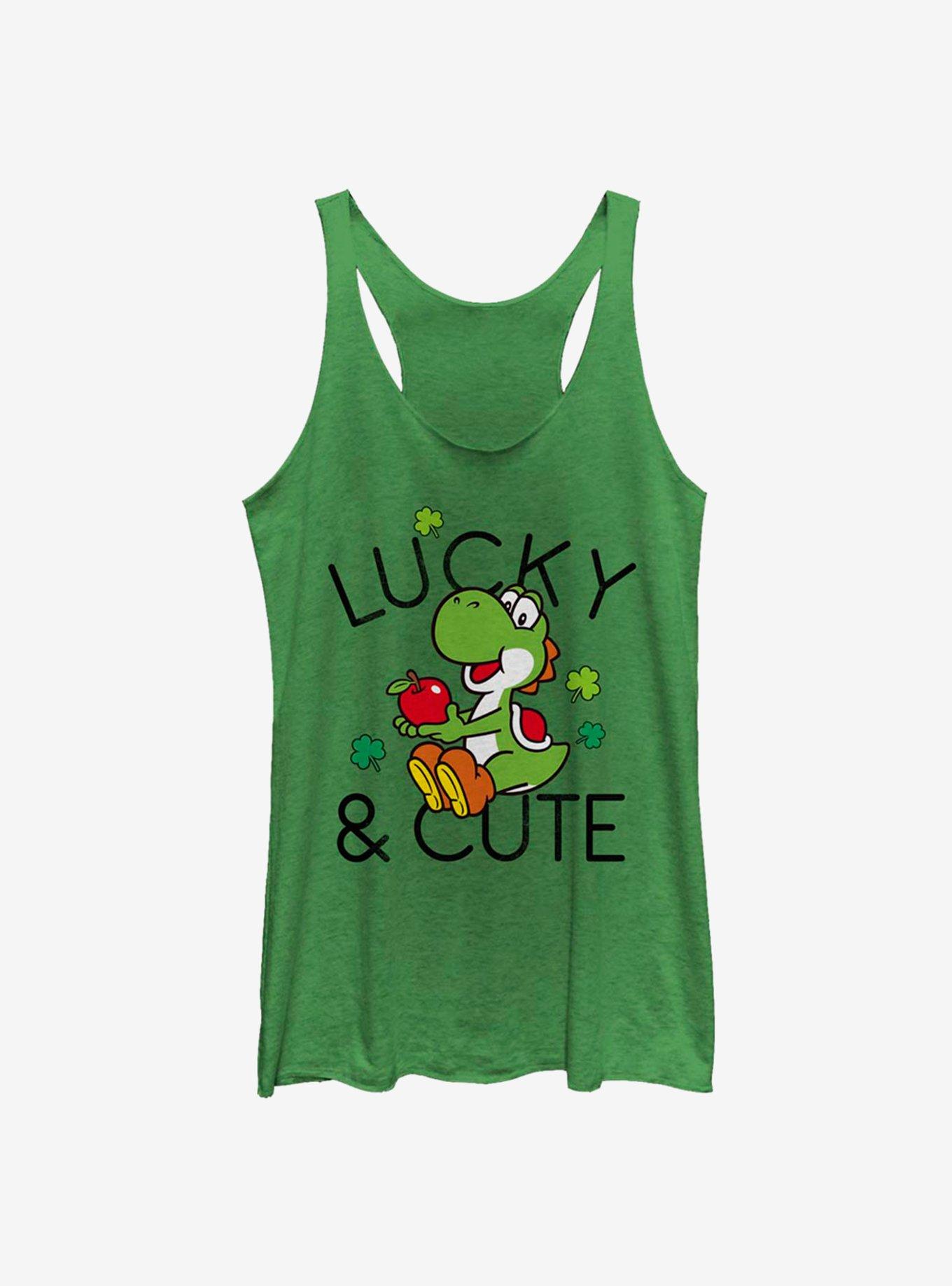 Nintendo Mario Lucky And Cute Yoshi Girls Tank, , hi-res