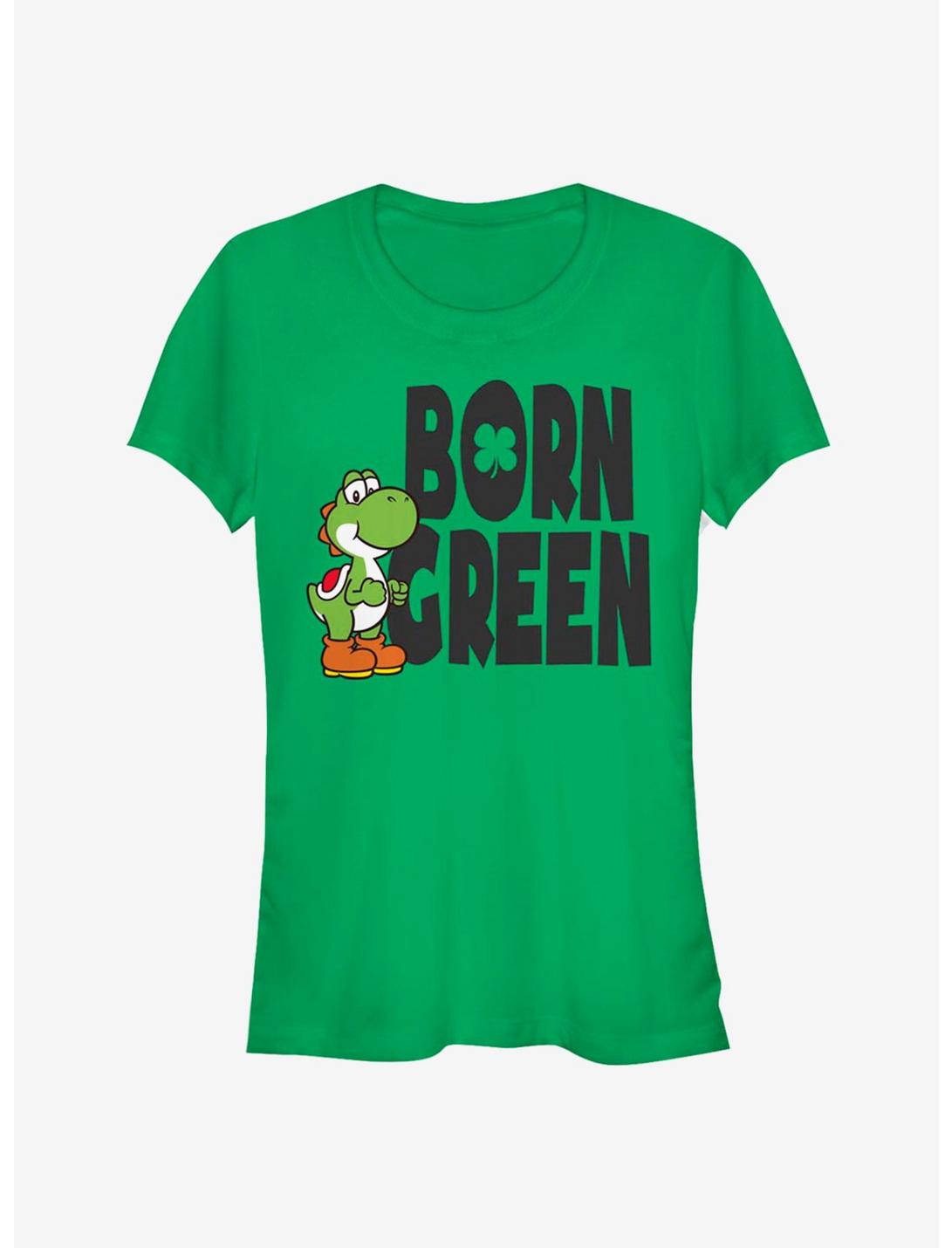 Nintendo Mario Born Green Girls T-Shirt, KELLY, hi-res