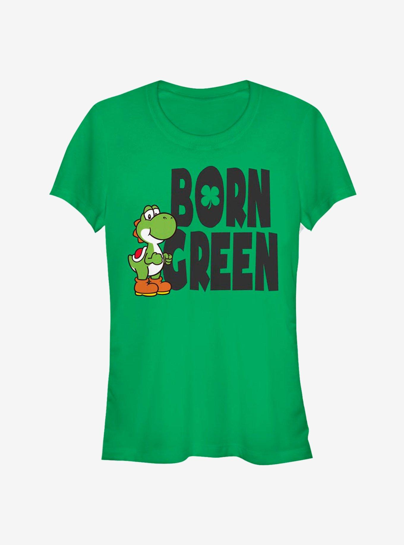 Nintendo Mario Born Green Girls T-Shirt, KELLY, hi-res