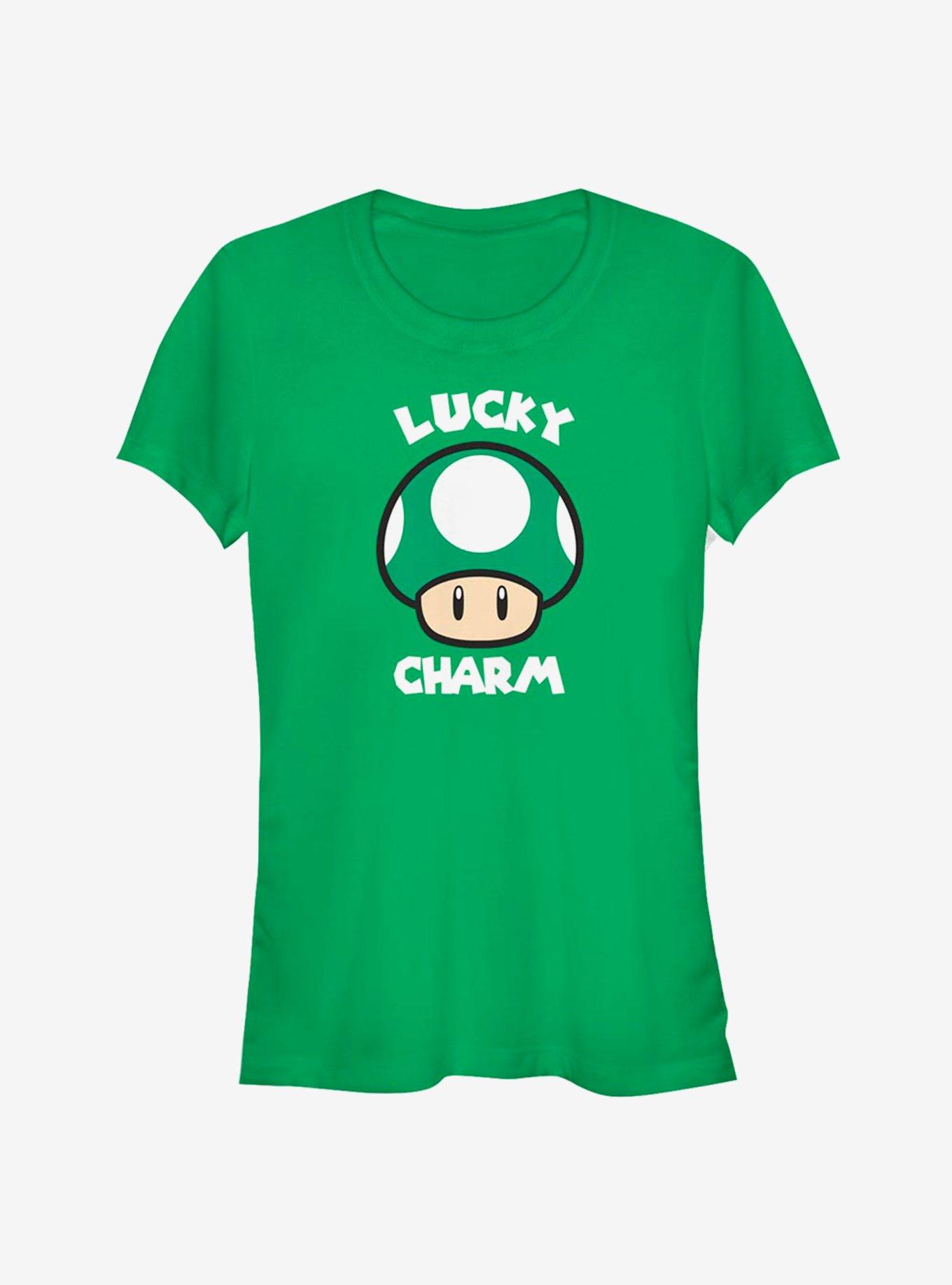 Nintendo Mario Lucky Mushroom Girls T-Shirt, KELLY, hi-res