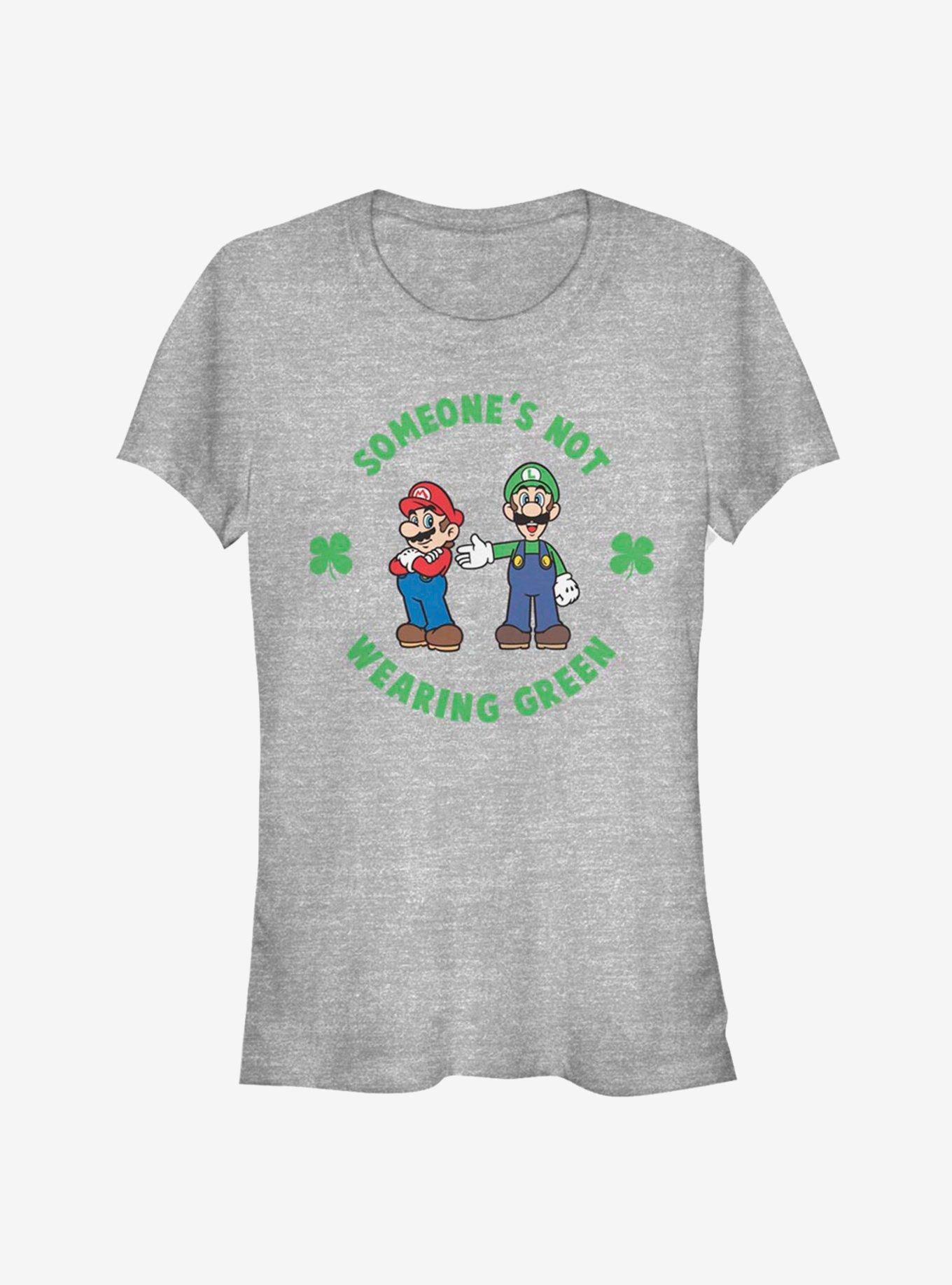 Nintendo Mario Wear Green Girls T-Shirt, ATH HTR, hi-res