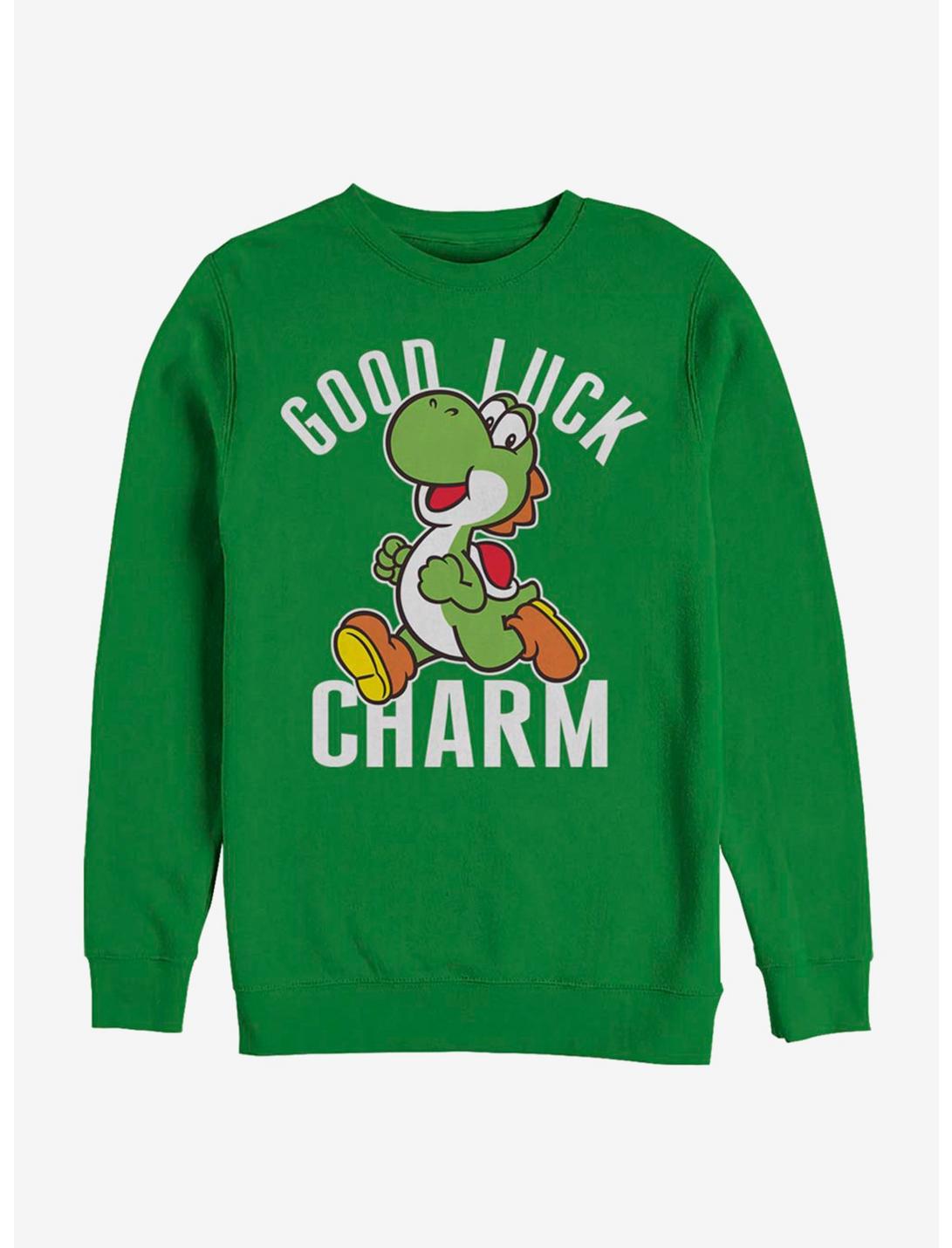 Nintendo Mario Yoshi Good Luck Sweatshirt, KELLY, hi-res
