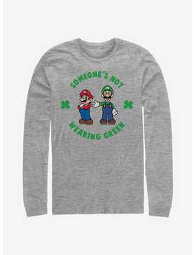 Nintendo Mario Wear Green Long-Sleeve T-Shirt, , hi-res