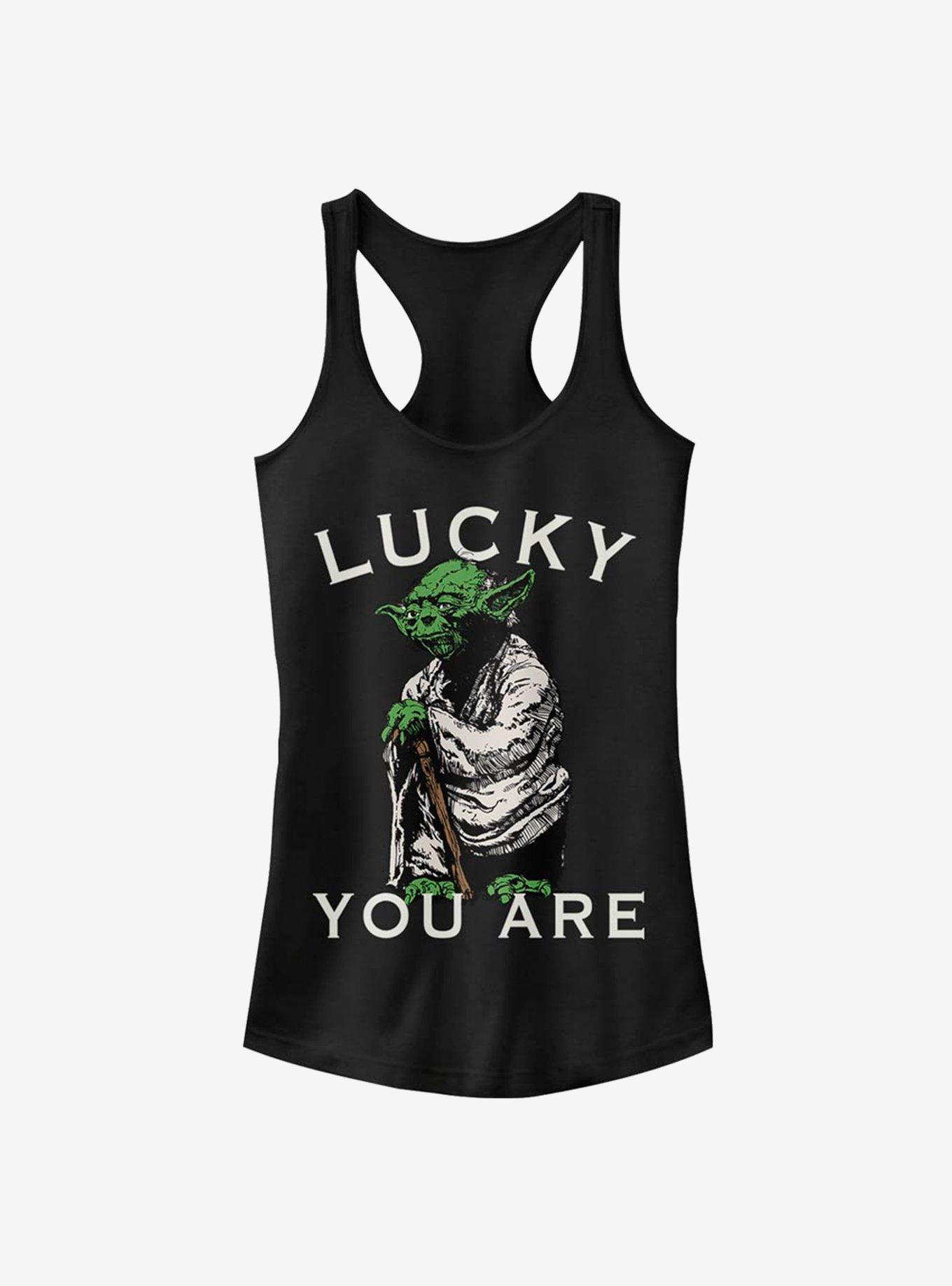 Star Wars Lucky Yoda Girls Tank, BLACK, hi-res