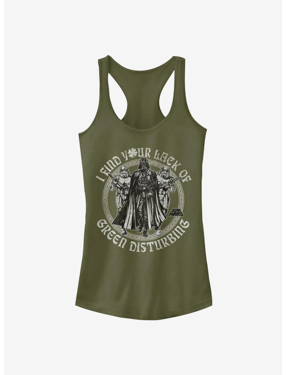 Star Wars Out Of Luck Girls Tank, MIL GRN, hi-res