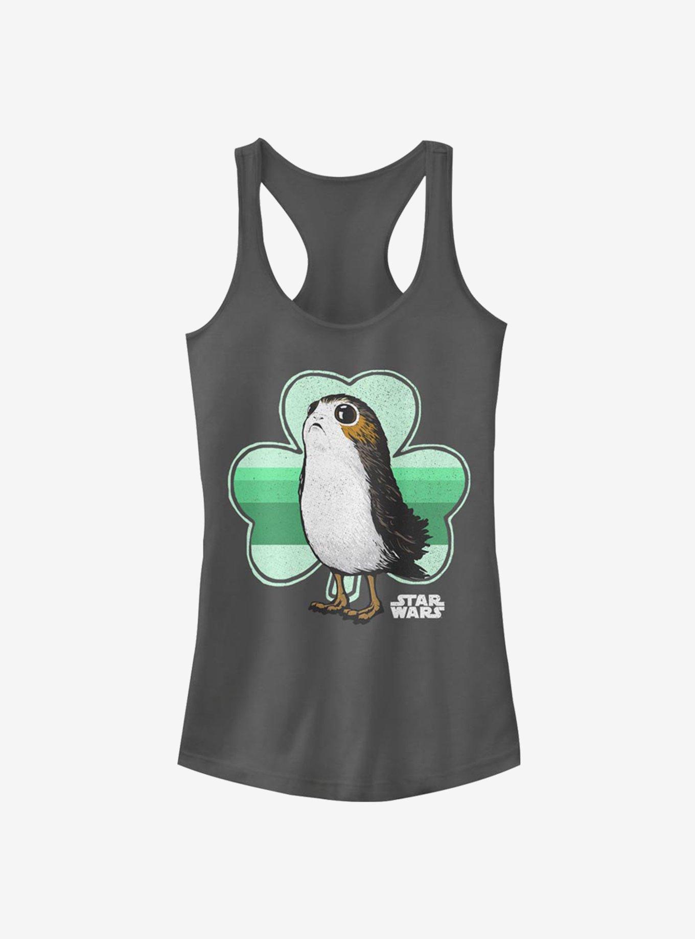 Star Wars Porg Clover Girls Tank, CHARCOAL, hi-res