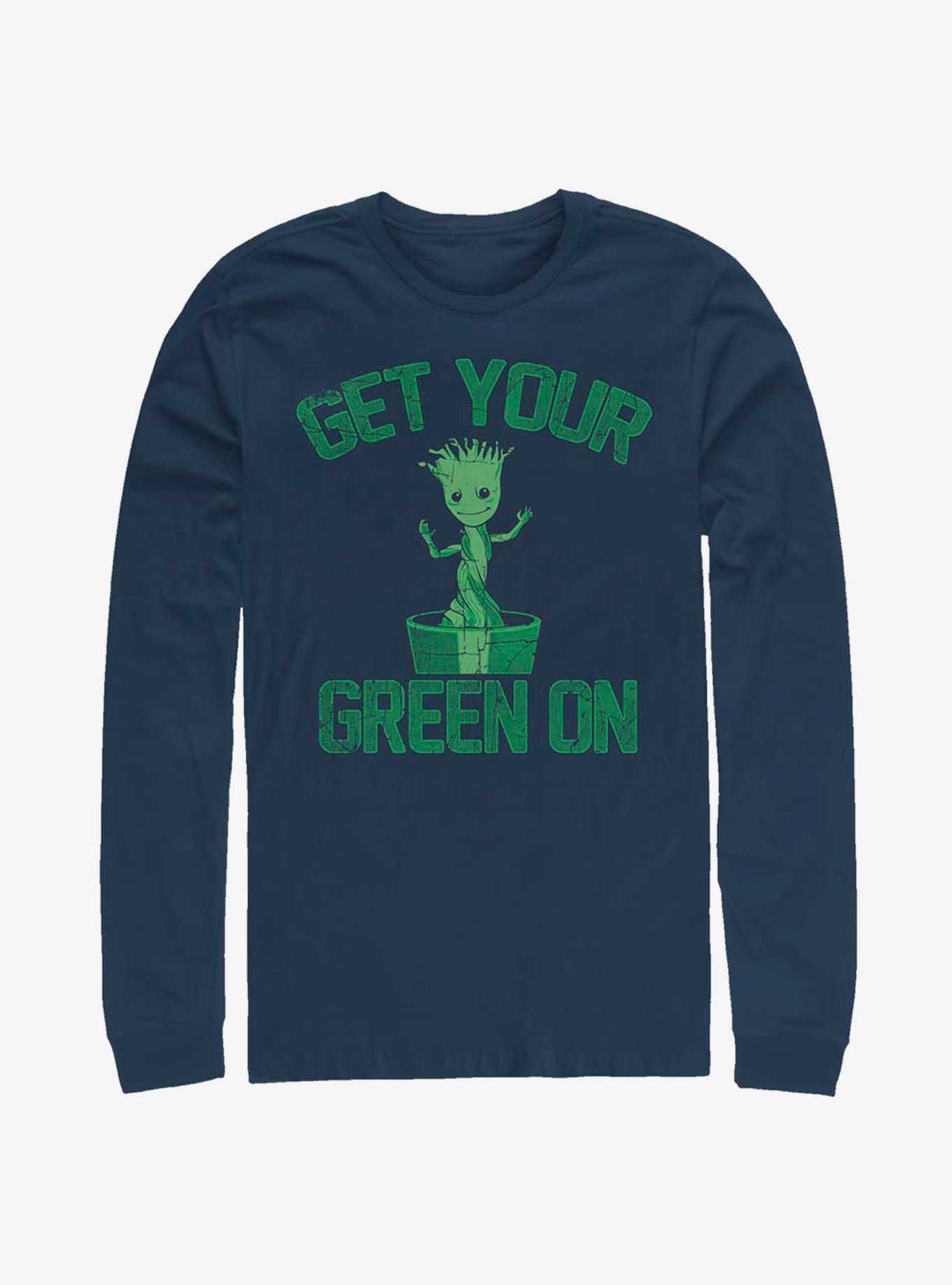 Marvel Guardians Of The Galaxy Groot Green Long-Sleeve T-Shirt, , hi-res