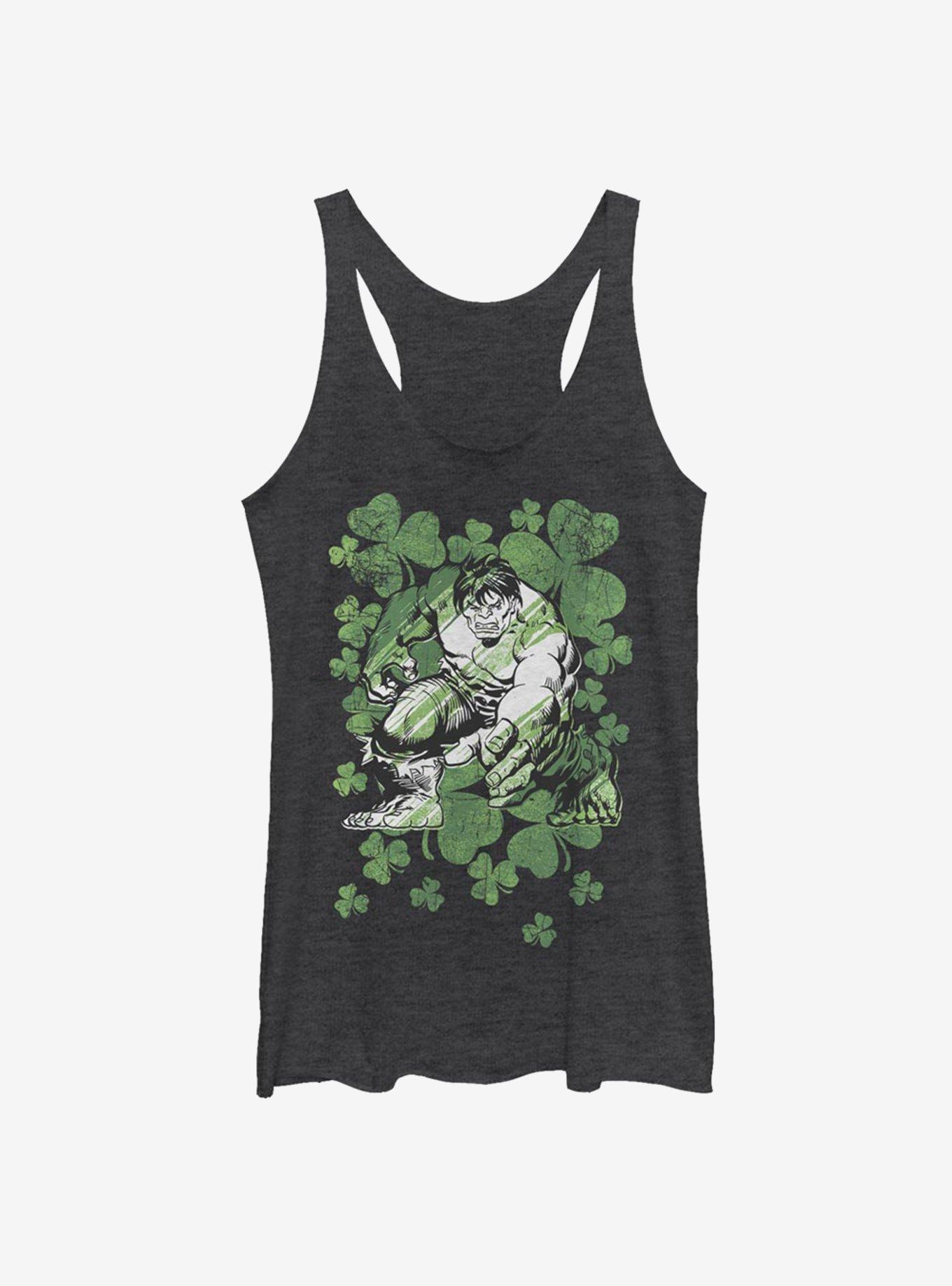 Marvel Hulk Lucky Hulk  Girls Tank, BLK HTR, hi-res