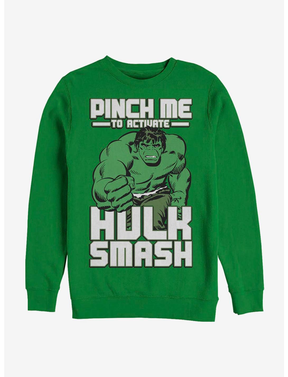 Marvel Hulk Hulk Smash Pinch Sweatshirt, KELLY, hi-res